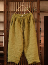 Plus Size Women Summer Vintage Linen Harem Pants