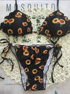 Sunflower Printed Bikinis Swimwear