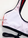 Sport-Style Solid Color Bandage Bikini Swimsuit