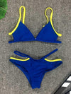 Sport-Styles V-Neck Ruched Bikini Swimsuit