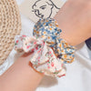 hair ring rural style small floral hair ring french retro lattice head rope rubber band  headdress