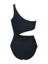 Single Shoulder Zipper Side One-piece Swimwear