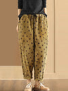 Plus Size Women Vintage Dot Corduroy Harem Pants