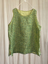 Plus Size Women Summer Plaid Artsy Thin Ramie Vest