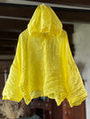 Women Vintage Flower Thin Summer Linen Hooded Shirt