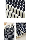 Women Autumn Stripe Lacwork Collar O-Neck Cotton Blouse