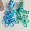 korean simple gradient boxed plush towel circle box of seamless hair ring set