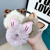 cute cat ears plush hair ring