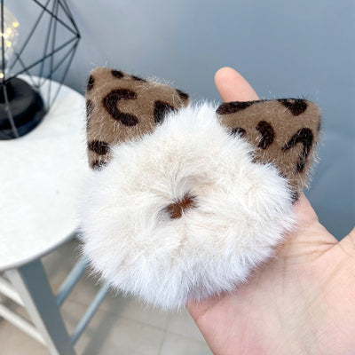 cute cat ears plush hair ring