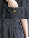 Women Summer Solid Casual Loose Denim Jumpsuits