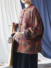 Women Vintage Spring Plaid Cotton Shirt Coat