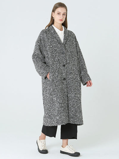 Plus Size Long Wool Women Winter Long Sleeve Coat M-2XL