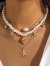 Animal Shape Beaded Chains Dainty Necklace Necklaces Accessories Three Pieces