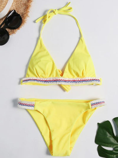 Triangle Halter-neck Bikinis Swimwear