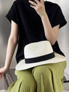 Loose Raglan Sleeve Solid Color Round-Neck T-Shirts Tops