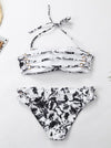 Strapless Printed Bikinis Swimwear