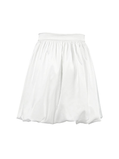 A-Line Loose Pleated Solid Color Split-Joint Skirts Bottoms