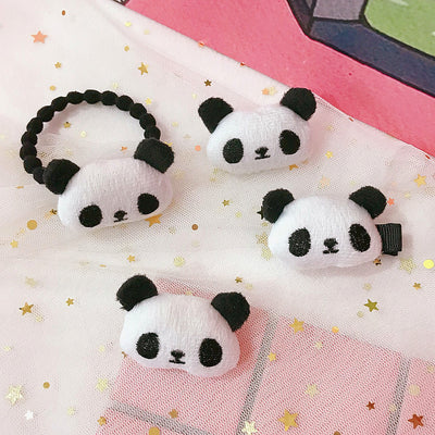 cute panda plush handmade hair clip hair tie brooches 1 piece