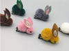 fashion rabbit plush patchwork hair clip hair tie 1 piece