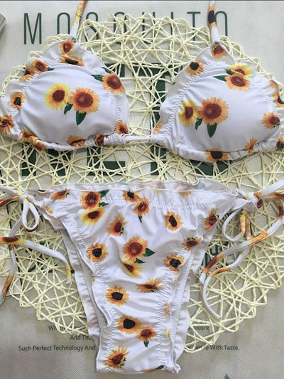 Sunflower Printed Bikinis Swimwear