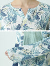 Plus Size Linen Women Prints Pullover Patchwork Loose T Shirt