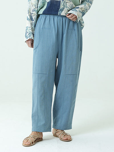 Plus Size Elastic Waist Women Casual Spring Loose Pants