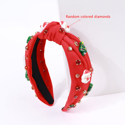 Christmas Cute Women's Christmas Tree Santa Claus Plastic Hair Band