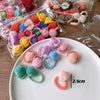 20 Bagged Macarons Candy Color Autumn and Winter Plush Fur Ball Small Size Wooden Ear Hair Band Children's All-Match Headband