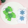 Christmas Cute Kid'S Santa Claus Bow Knot Snowflake Knitting Hair Clip