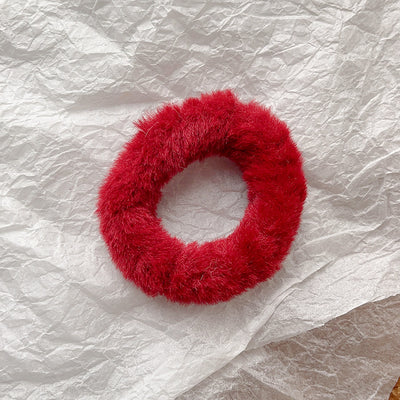 Women's Casual Simple Style Solid Color Plush Hair Tie