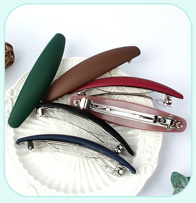 simple style solid color stainless steel hair clip 1 piece