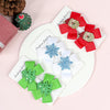 Christmas Cute Kid'S Santa Claus Bow Knot Snowflake Knitting Hair Clip