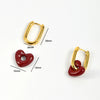 1 Pair Retro Simple Style Heart Shape Plating 304 Stainless Steel Drop Earrings