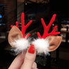 Christmas Cute IG Style Women's Antlers Plush Handmade Hair Clip