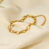 Simple Style Solid Color 304 Stainless Steel 18K Gold Plated Bracelets In Bulk