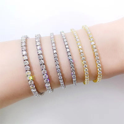 Shiny Geometric 316 Stainless Steel  Zircon Bracelets In Bulk