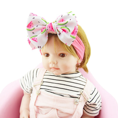 casual plaid bow knot cloth hair band