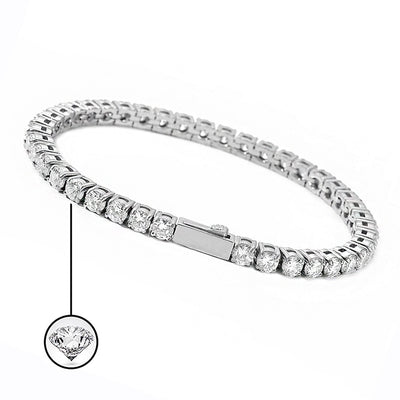 Shiny Geometric 316 Stainless Steel  Zircon Bracelets In Bulk