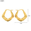 1 Pair Basic Simple Style Classic Style U Shape Geometric Round Plating Titanium Steel Earrings