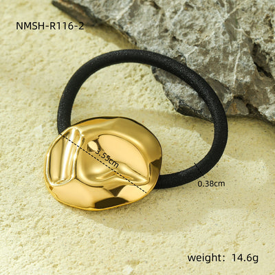 Women's Simple Style Sunflower Heart Shape Titanium Steel Plating Hair Tie