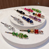 classic style solid color rhinestone diamond hair clip