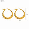 1 Pair Basic Simple Style Classic Style U Shape Geometric Round Plating Titanium Steel Earrings