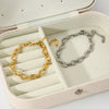 Simple Style Solid Color 304 Stainless Steel 18K Gold Plated Bracelets In Bulk