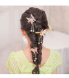 cute fashion sweet butterfly alloy metal artificial pearls hair clip