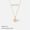 Jewelry Simple Style Round 304 Stainless Steel Pendant Necklace