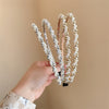 baroque style twist imitation pearl alloy hair band