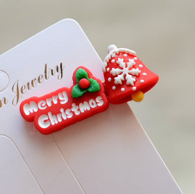 Christmas Fashion Girl'S Christmas Tree Arylic Hair Clip