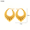 1 Pair Basic Simple Style Classic Style U Shape Geometric Round Plating Titanium Steel Earrings