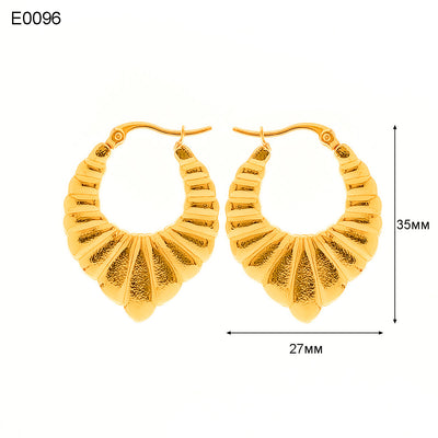 1 Pair Basic Simple Style Classic Style U Shape Geometric Round Plating Titanium Steel Earrings