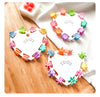 cartoon style heart shape flower resin hair clip 1 set